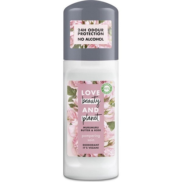 Love Beauty&Planet Deo Roll-On 50ml Murumuru Butter&Rose zonder alcohol