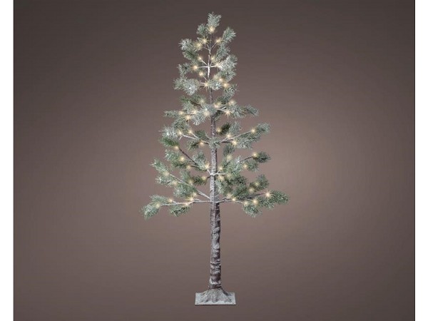 Lumineo LED kunst kerstboom frosted look met 72 lampen 150cm warm wit voor buiten gebruik