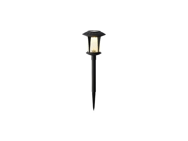 Lumineo Solar stake light echt glas Warm wit Ø12xH32cm-1L 6 branduren Kleurendoos a 2 stuks