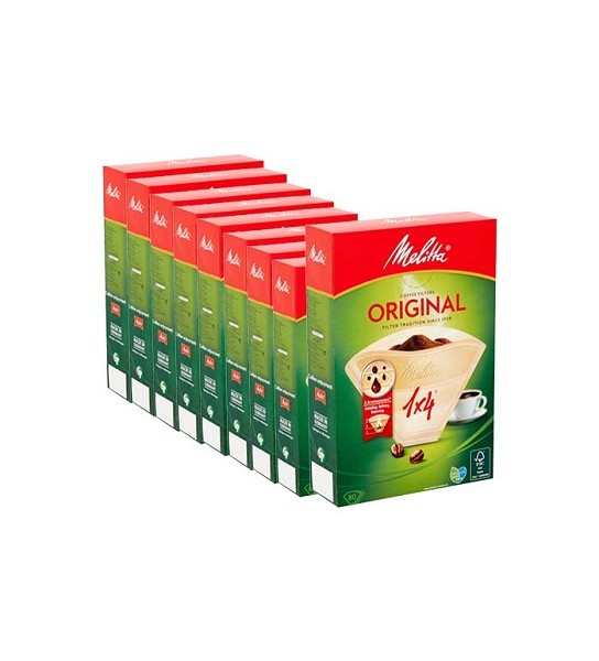 Melitta koffiefilters 1x4 80 stuks.  Verpakking van 9 dozen (9 dozen a 80 stuks)