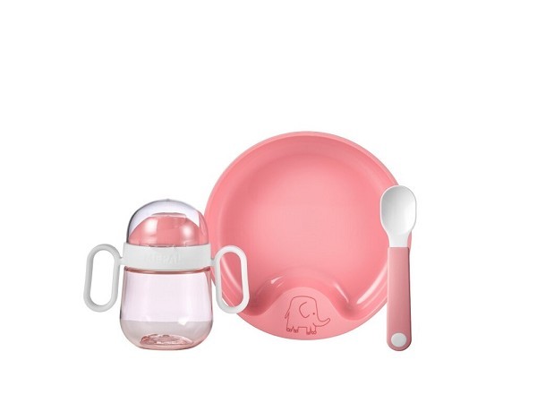 Mepal set babyservies mio 3-delig - deep pink