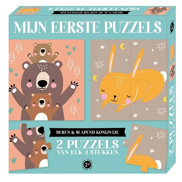 Mijn eerste puzzel - Beren en slapend konijntje