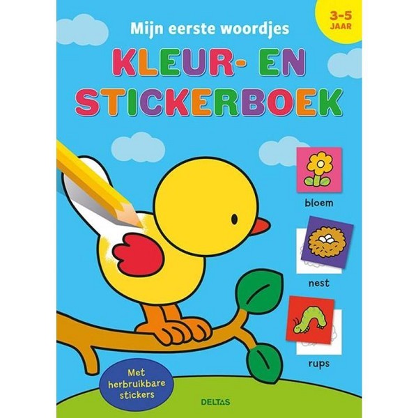 Mijn eerste woordjes kleur- en stickerboek (3-5 j.)