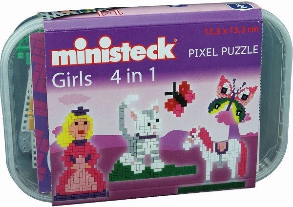 Ministeck Girls 4-in-1 in kunststof box 500-delig