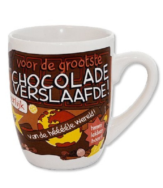 mok chocolade verslaafde