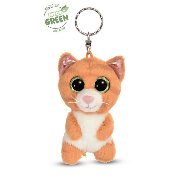 NICI Green Glubschis sleutelhanger Tabby kat Tabbrey 9cm