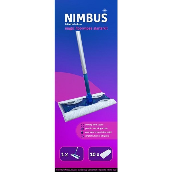 Nimbus Magic floorwipes starterkit 28x22cm