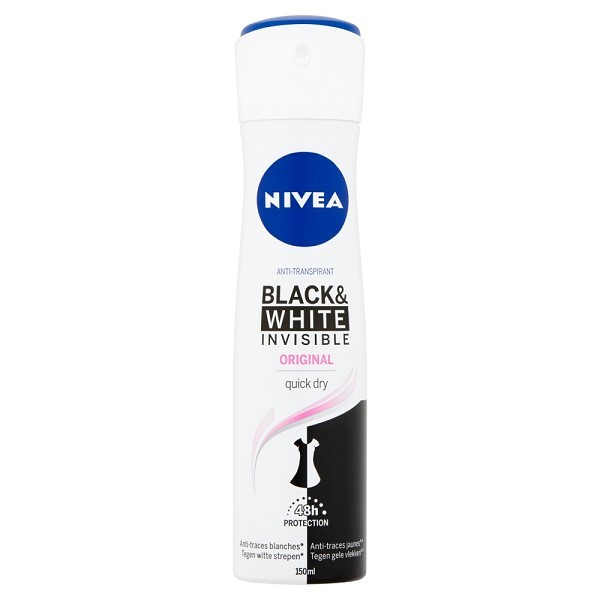 Nivea Deospray 150ml Invisible Black & White Clear