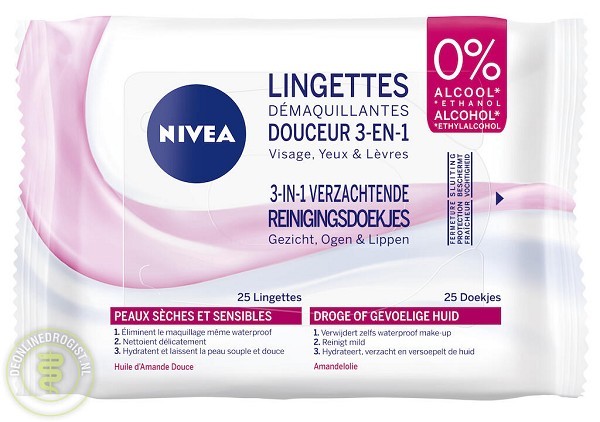 Nivea Gezichtsreinigingsdoekjes 25st Droge&Gevoelige Huid