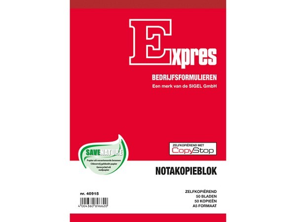 Nota copieboek 205x120 2x50 pak a 5 boekjes