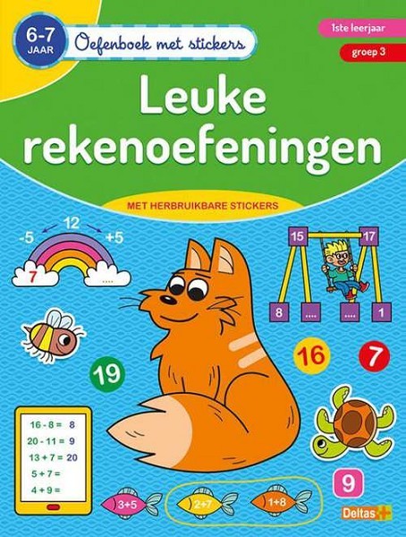 Oefenboek met stickers- leuke rekenoefeningen 6-7 jaar