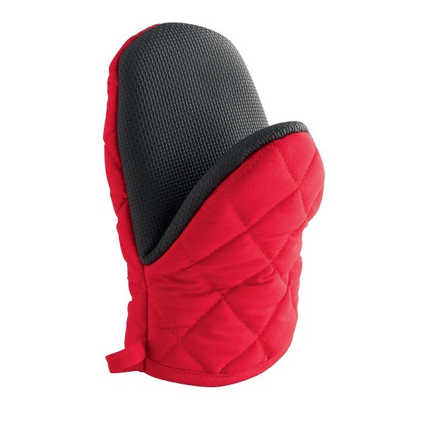 Ovenhandschoen met neoprene grip 24x14cm rood