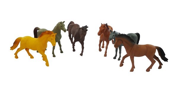 Paarden  ca.15 cm zak a 6 stuks