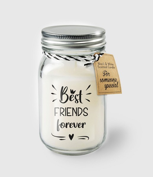 Paperdreams Black & White scented candles - Best friends