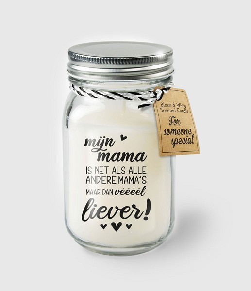 Paperdreams Black & White scented candles - Mama