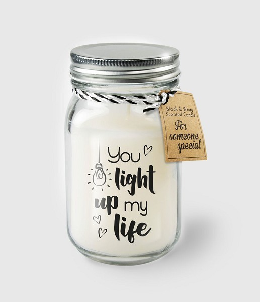 Paperdreams Black & White scented candles - You light up my life