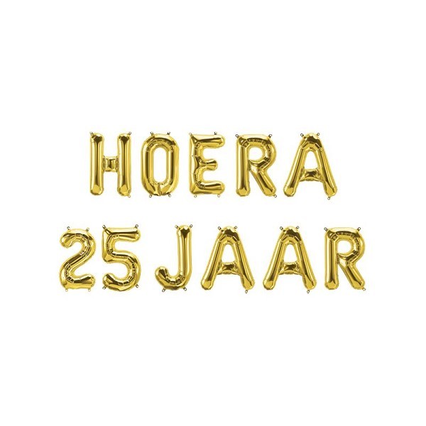 Paperdreams Folie ballon letterslinger - Hoera 25 jaar