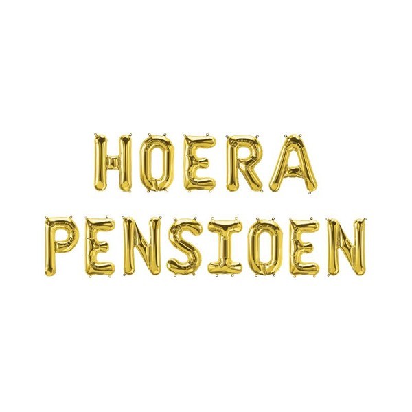 Paperdreams Folie ballon letterslinger - Hoera Pensioen