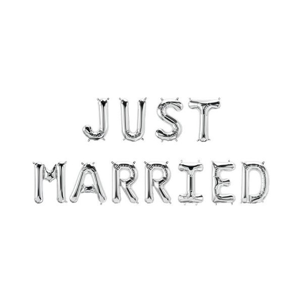 Paperdreams Folie ballon letterslinger - Just married