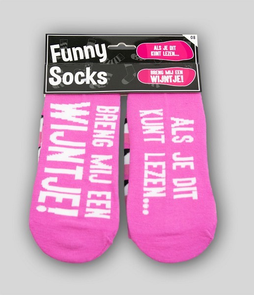 Paperdreams Funny socks - Breng mij een wijntje