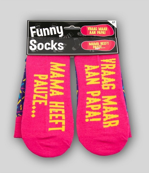 Paperdreams Funny socks - Mama heeft pauze