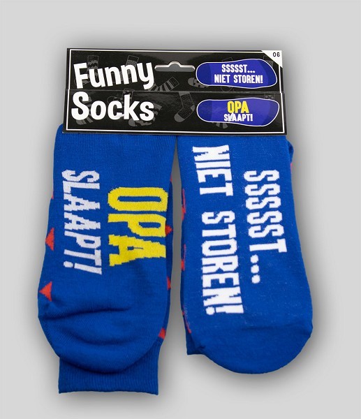 Paperdreams Funny socks - Opa slaapt sssst