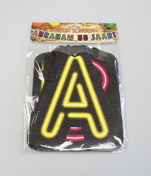 Paperdreams Neon Slinger 5m - Abraham 50 jaar!