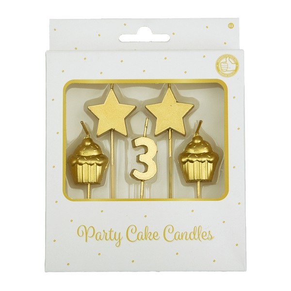 Paperdreams Party cake candles - 3 jaar