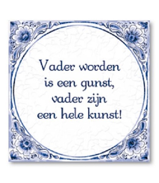 Paperdreams Tegels delfts blauw- Vader worden