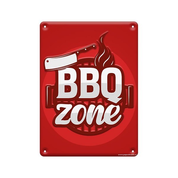 Paperdreams Tekstbord metaal 22x16,5cm - BBQ zone