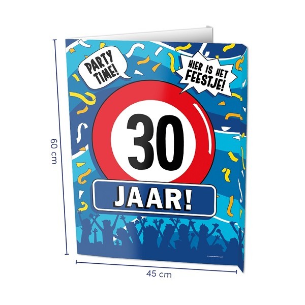 Paperdreams Window signs - 30 jaar 60x45cm