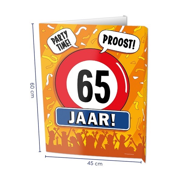 Paperdreams Window signs - 65 jaar 60x45cm