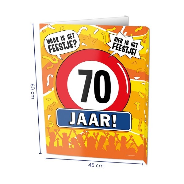 Paperdreams Window signs - 70 jaar 60x45cm