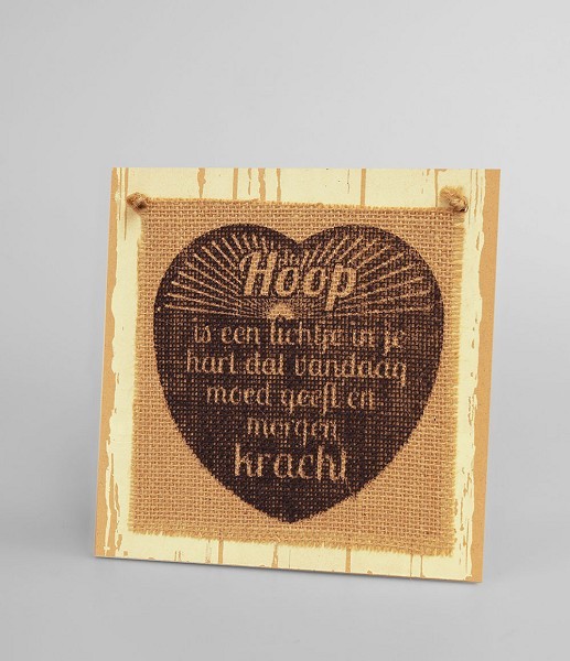 Paperdreams Wooden sign - Hoop is een lichtje