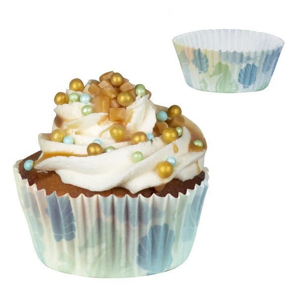 Papieren cupcakevormpjes Zeemeermin set a 50 stuks Ø6,5cm