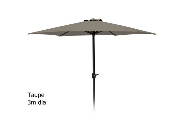 Parasol 3 meter met draaimechanisme Taupe