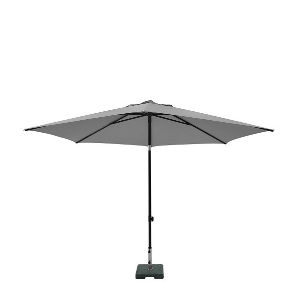 Parasol ELBA PUSH-UP rond 300 cm met tilt-functie 100%pol lichtgrijs