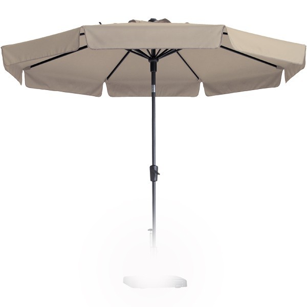 Parasol Flores 300/8,Draaisysteem+Volant Ecru