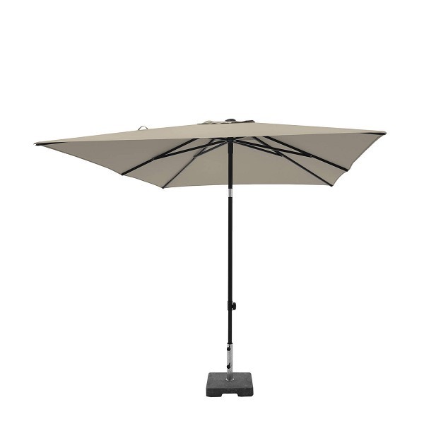 Parasol MORAIRA PUSH-UP vierkant 230x230cm met tilt-functie ecru