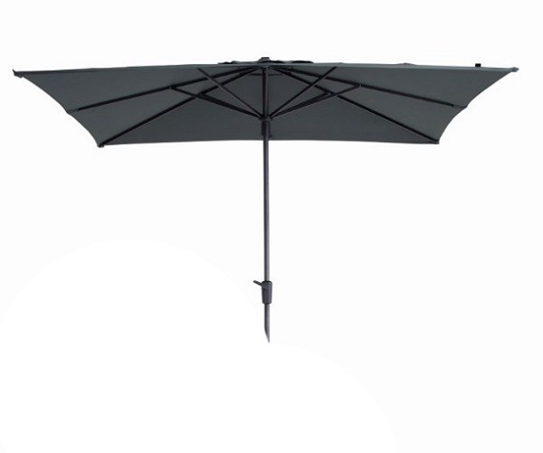 Parasol Syros vierkant opdraai 280x280cm grijs