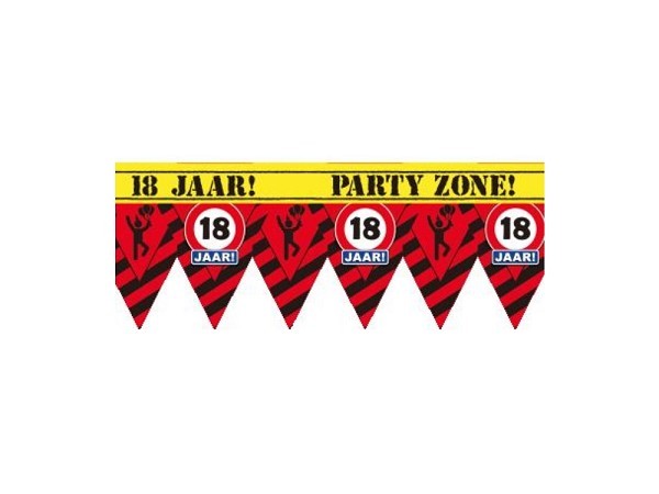 Party Tape - 18 jaar 12 meter