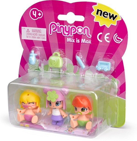 Pinypon kids & baby 3-pack