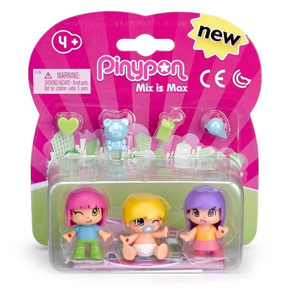 Pinypon kids & baby 3-pack