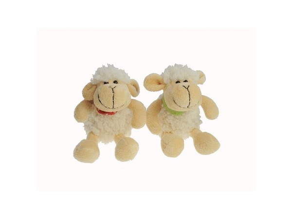 Pluche schaap soft 12cm  met sleutelring. verkrijgbaar in twee verschillende uitvoeringen jongen of meisje