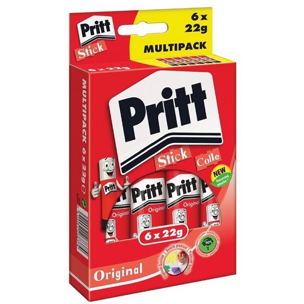 Pritt lijmstift 22g multipack a 6 stuks