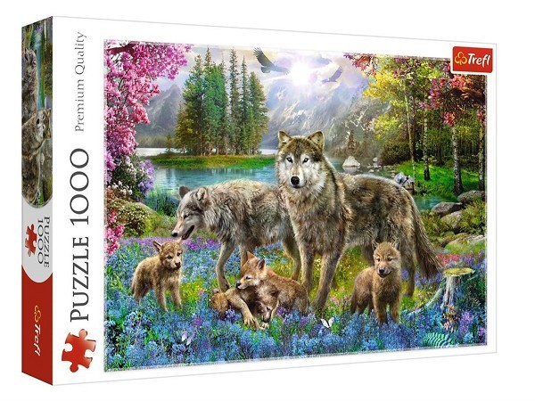 Puzzel 1000 stuks - Wolven bijeenkomst