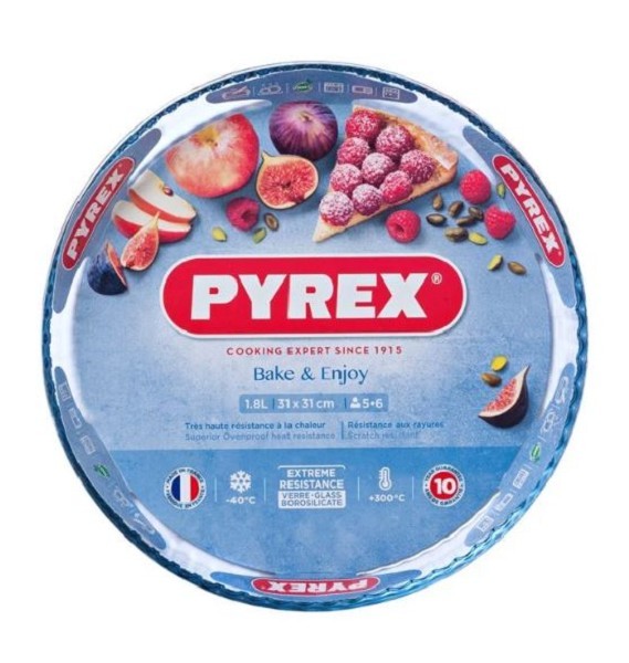 Pyrex BAKE & ENJOY  taartvorm glas 1,8L 31x31cm 5-6 personen