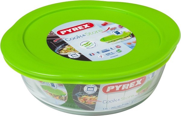 Pyrex COOK & STORE Ronde bewaarschaal 14x12x5cm - 350ml - Borosilicate glass