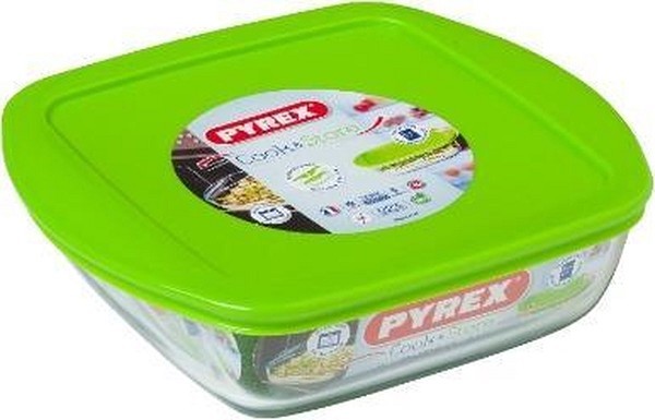 Pyrex COOK & STORE Vierkante bewaarschaal 14x12x4cm - 350ml - Borosilicate glass