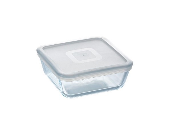 Pyrex COOK&FREEZE Vierkante schaal glas met deksel 2L 20x22cm